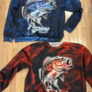 Bass fishing long sleeve shirt graphic t shirts 3XL
